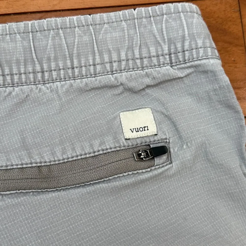 Men Vuori Ripstop Climber Pants Light Gray Stretch Hiking Travel Outdoor